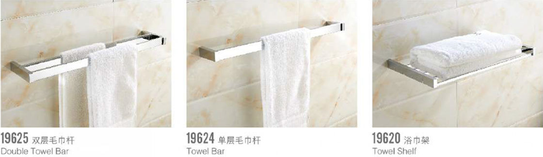 現代真鍮のChromeめっきの金属の浴室の付属品の角タオルは棚のホールダーに着せる