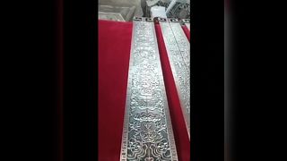 アンティークガラスドアハンドル、中国彫刻アルミプレートハンドル、ホテルドア刻印ロゴハンドル、
