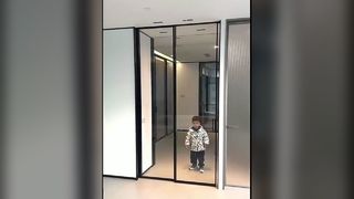 GRH チタンマグネシウムアルミニウム合金キッチンバルコニー引き戸極狭縁 3 リンカ