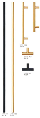 固体アルミニウム合金 収納式 装飾用家具 キャビネット クローゼット ハンドル 150mm x W34.5mm x D 18.4m