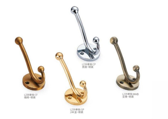 卸売 亜鉛合金 金属 装飾品 装飾品 装着 金色 コート フック