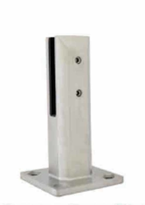 Adjustable Stainless Steel Duplex Square Base Plate Glass Spigot For Pool Fencing Balustrades Handrails