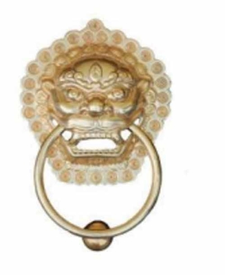 Corrosion Resistant Round Lion Head Pull Door Knockers Handles Classical Design