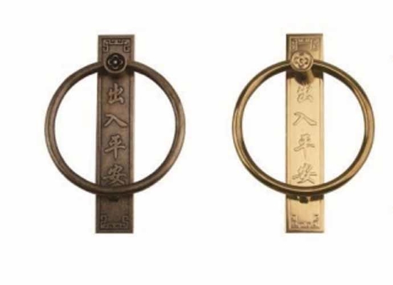 Flower Shape Door Knocker With Satin Finish Clear Finished Anti-theft Anti-rust Antique Design Metal Door Accessories