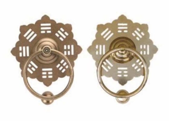 Flower Shape Door Knocker With Satin Finish Clear Finished Anti-theft Anti-rust Antique Design Metal Door Accessories