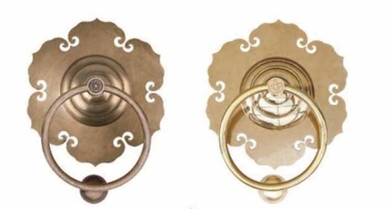 Flower Shape Door Knocker With Satin Finish Clear Finished Anti-theft Anti-rust Antique Design Metal Door Accessories