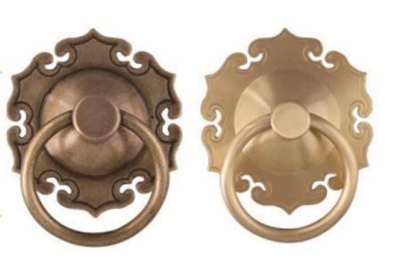 Flower Shape Door Knocker With Satin Finish Clear Finished Anti-theft Anti-rust Antique Design Metal Door Accessories