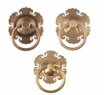 Flower Shape Door Knocker With Satin Finish Clear Finished Anti-theft Anti-rust Antique Design Metal Door Accessories