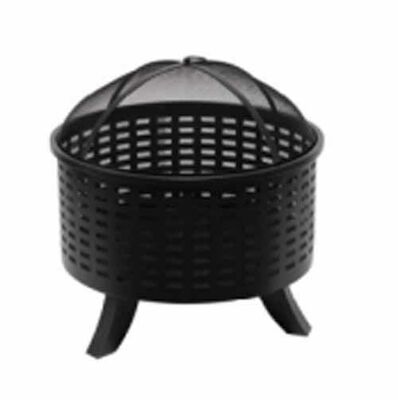 Round Black Camping Outdoor Firepit Barbecue Stove Steel Portable Mini Wood Burning Fire Pit Charcoal Bbq Grill