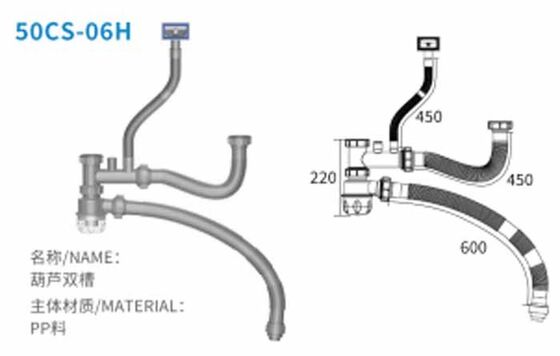 Factory Wholesale Single Bowl Kitchen Sink Drain Universal Anti Odor and Insect Sink Drain Hose Pipe