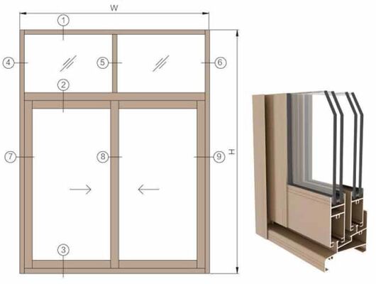 OEM Color Powder Coated Aluminum Extrusion Profiles Make Popular Sliding Windows and Doors Aluminium Section Profiles