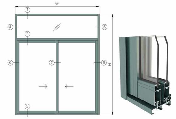 OEM Color Powder Coated Aluminum Extrusion Profiles Make Popular Sliding Windows and Doors Aluminium Section Profiles