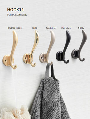GRH Wholesale Hot Sale Hardware Vintage Zinc Alloy Black Gold Coffee Clothes Bedroom Design Hooks for Furniture
