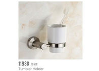 磨かれたTunblerのカップ・ホルダーの金属の浴室の付属品はタンブラーのブラシ ホルダを亜鉛でメッキする