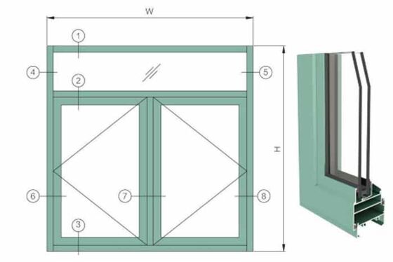 オーストラリア標準 コンテナハウス メルボルン 双窓ガラス アルミニウム スライディングガラス
