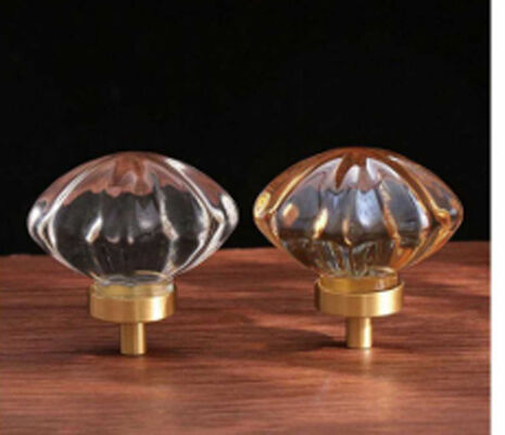 30mm 幅 モダン シンプル クリスタル ガラス ハンドル ポット 蓋 ハンドル ティーポット ハードウェア クローゼット 引き出しのボタン